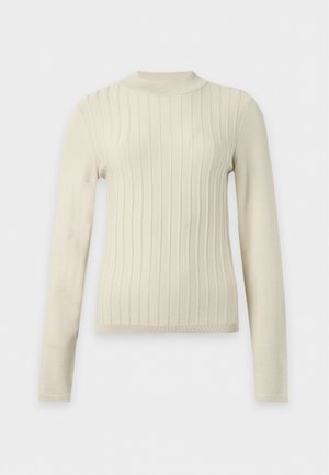 JDY, JDYKATE RIA HIGHNECK PULLOVER - Striktrøje - sandshell
