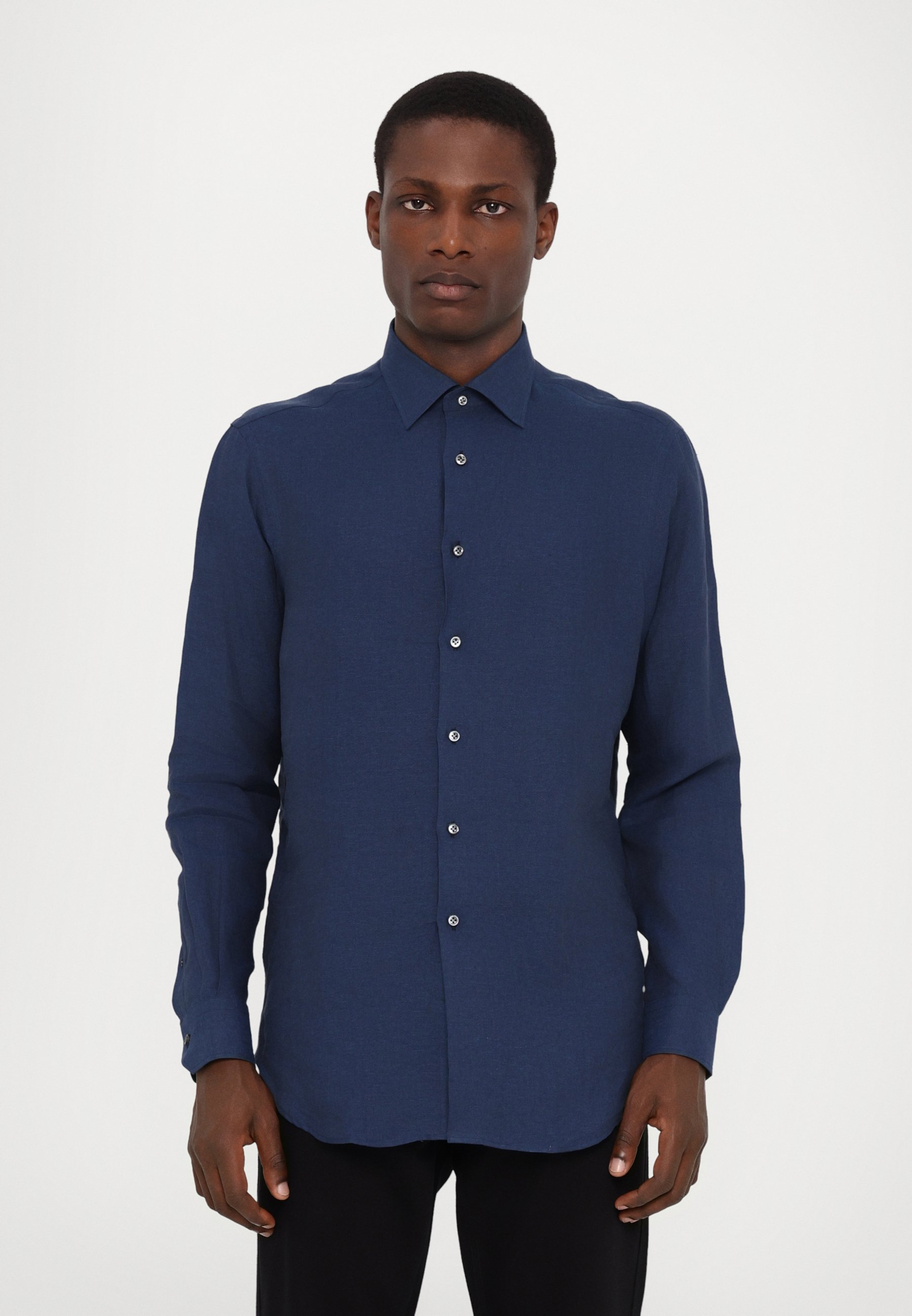 Chemise Homme PAL ZILERI 100% Coton - Taille 40 - Gris Pied-de-poule - Col Italien - Occasion Très Bon état