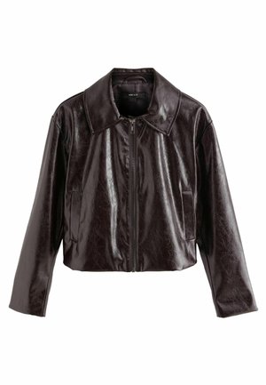Faux leather jacket - berry