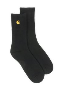 Carhartt WIP - CHASE SOCKS UNISEX - Ponožky - black / gold Miniatura obrázku 1