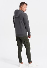 Ombre Mikina na zip - dark grey
