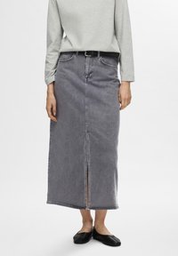 SLFKRISTA GERDA SKIRT - Jeansrok - light grey denim