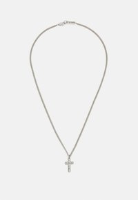 DE LA PERLA SINGLE CROSS UNISEX - Necklace - silver-coloured