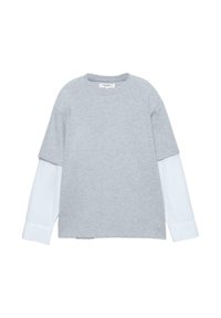 DOUBLE - Bluză cu mânecă lungă - light grey