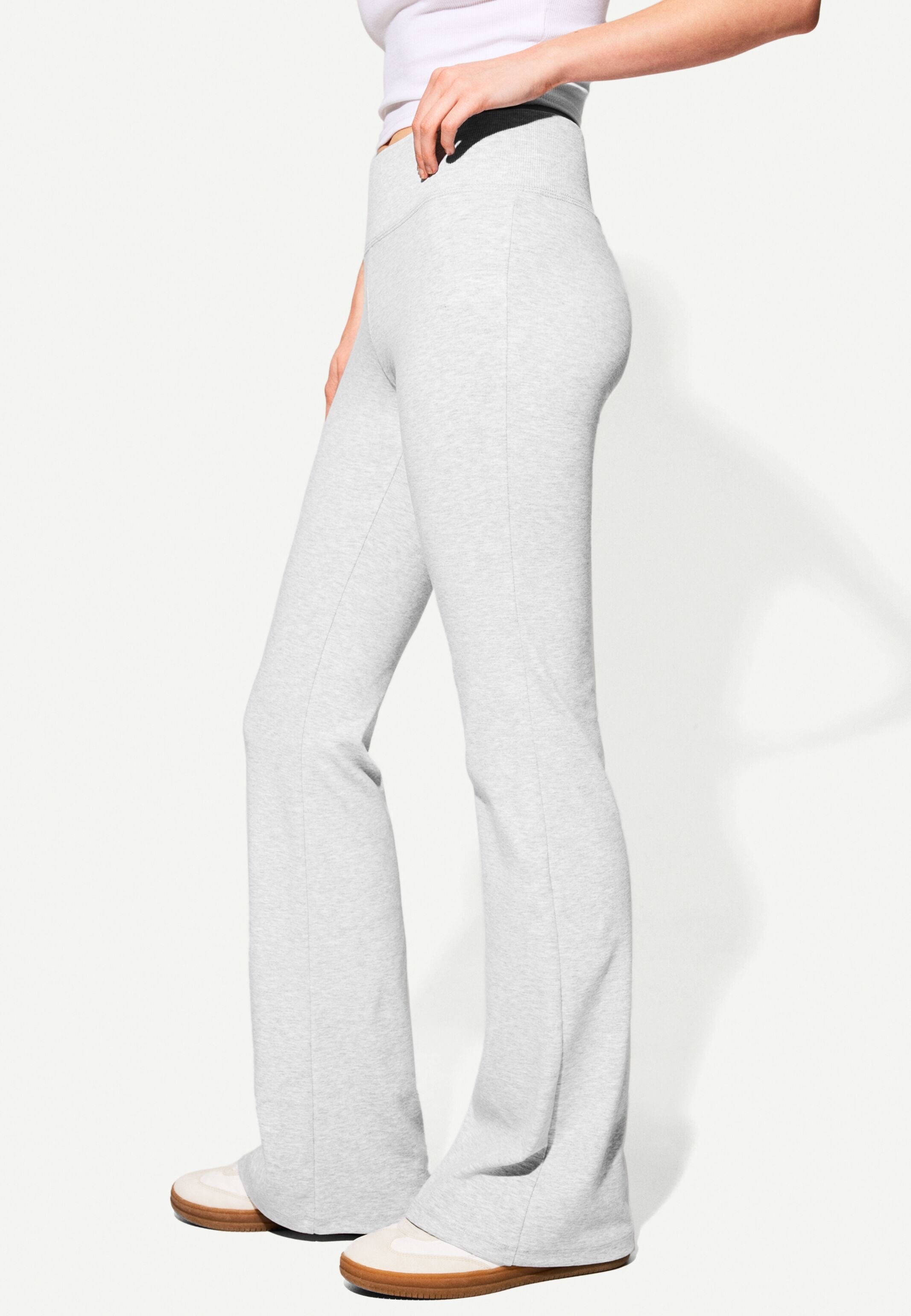 Bershka Trousers - mottled grey - Zalando.ie