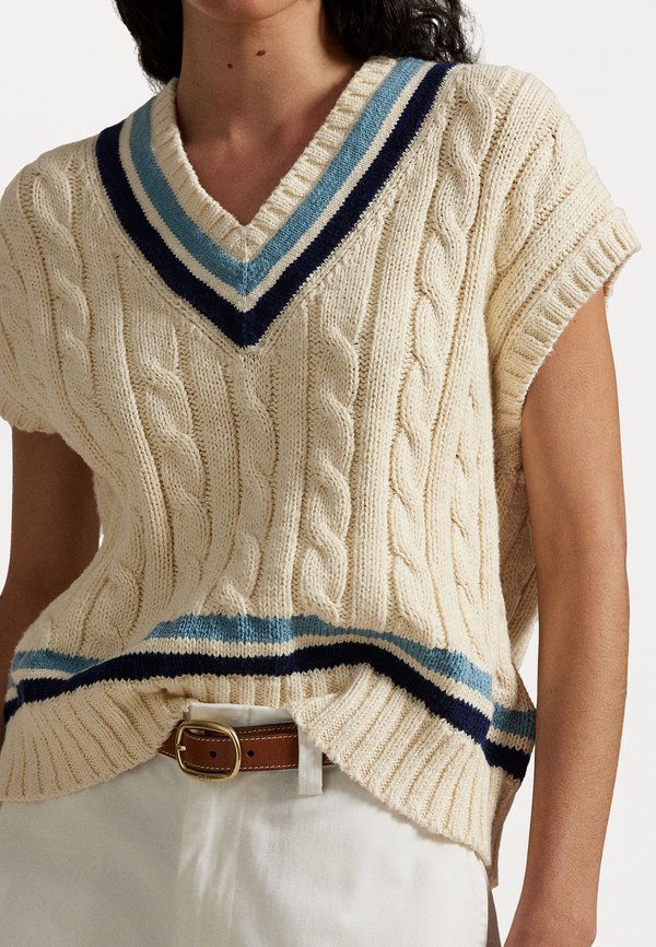 CABLE KNIT COTTON CRICKET SWEATER VEST - Jumper2