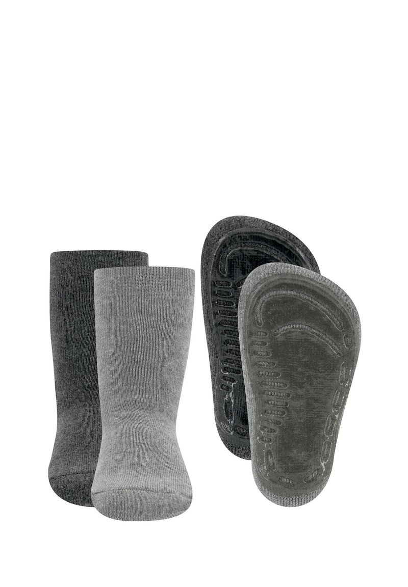 Ewers STOPPER 2ER-SET UNI - Socken - grau anthrazit