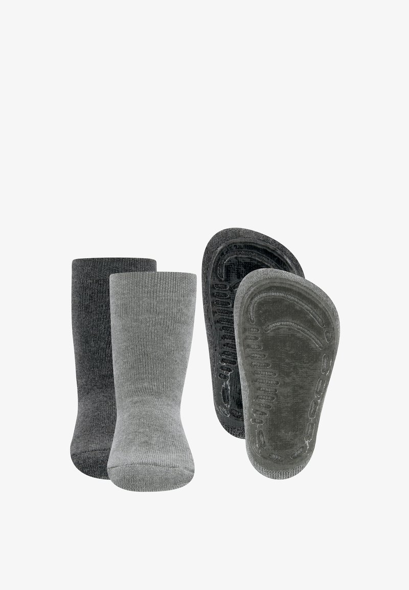 Ewers STOPPER 2ER-SET UNI - Chaussettes - grau anthrazit