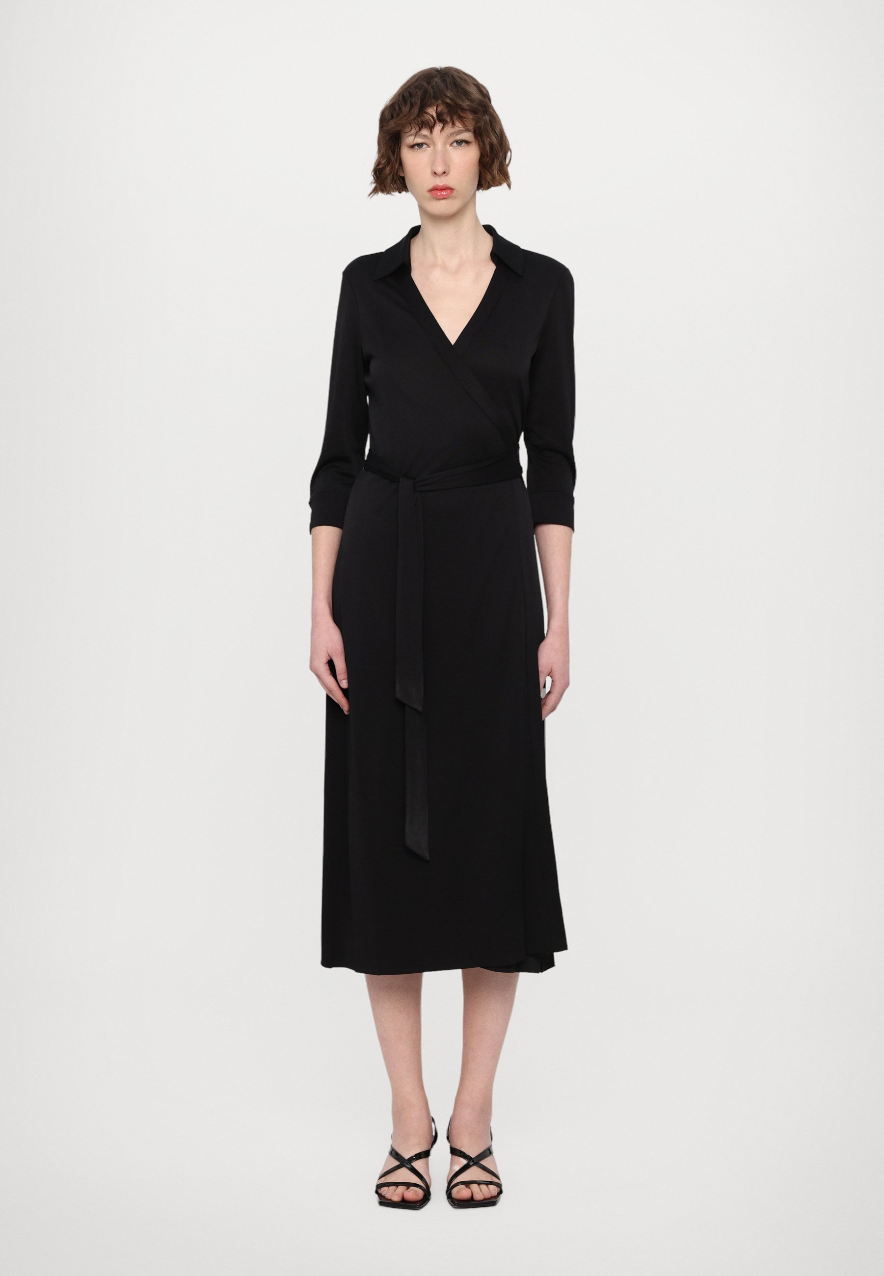 Diane von Furstenberg ABIGAIL MIDI DRESS - Jersey dress - black - Zalando