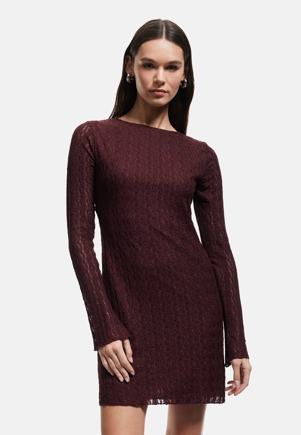 MINI DRESS, - Freizeitkleid - bordeaux