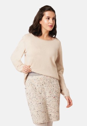 BOUCLÉ STRICKROCK - A-Linien-Rock - cream