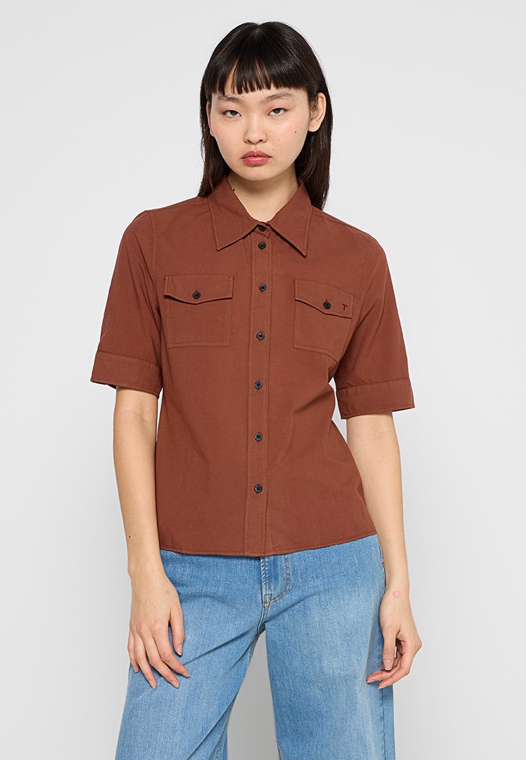 Tomorrow Overhemdblouse bruin Tomorrow Overhemdblouse bruin