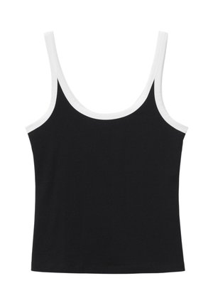 & OTHER STORIES, & OTHER STORIES SCOOP-NECK TANK TOP - Débardeur - black white