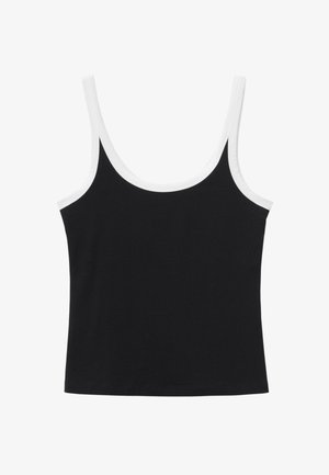 & OTHER STORIES, & OTHER STORIES SCOOP-NECK TANK TOP - Débardeur - black white