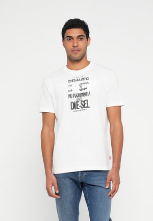 ADJUST - Printtipaita - white