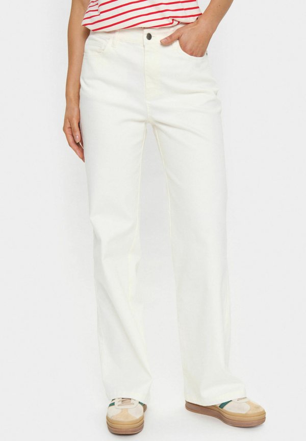 JOLLYSZ MW WIDE LEG - Stoffhose - ice