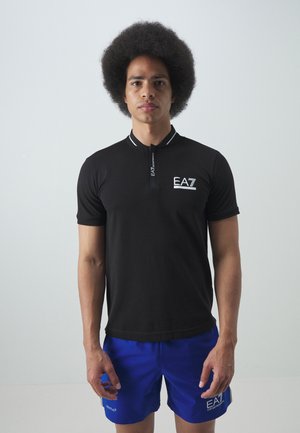 EA7 Emporio Armani TENNIS CLUB SERAFINO - T-shirt z nadrukiem - black