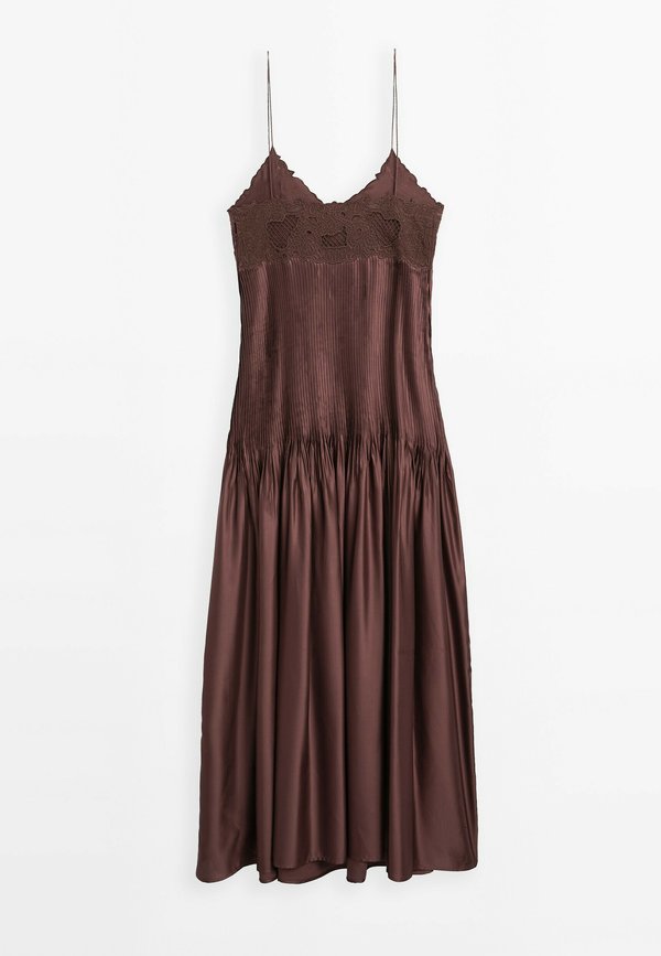 FLOWING MIDI WITH  - Day dress - bordeaux3