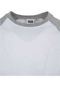 Urban Classics RAGLAN CONTRAST  - T-shirts print - white/ mottled light grey