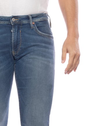 Jeans Slim Déchiré Femme LE TEMPS DES CERISES - Modèle JF 316 JARA Blue Grey - Taille W30 - Neuf Avec étiquettes