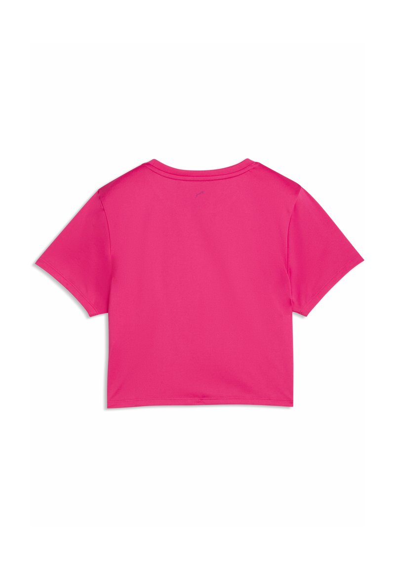 Puma TAD ESSENTIALS KURZES FIGURBETONTES - Triko s potiskem - glowing pink- white