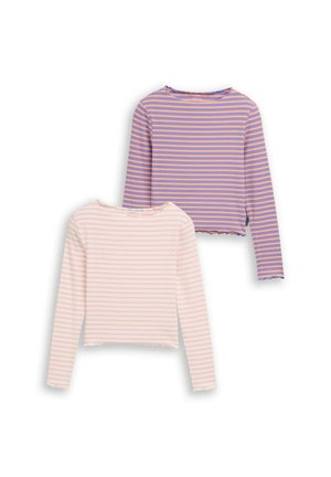 LANGARM IM 2ER-PACK MIT STREIFENMUSTER - Langarmshirt - offwhite pink stripe