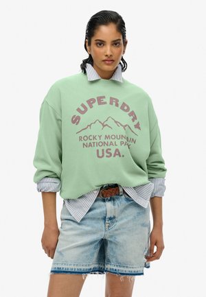 MONO LOOSE CREW - Sweatshirt - soft green