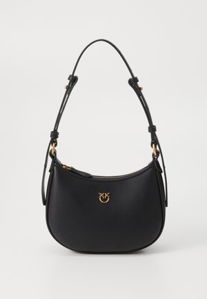 Pinko HALF MOON BABY - Handbag - black/antique gold-coloured