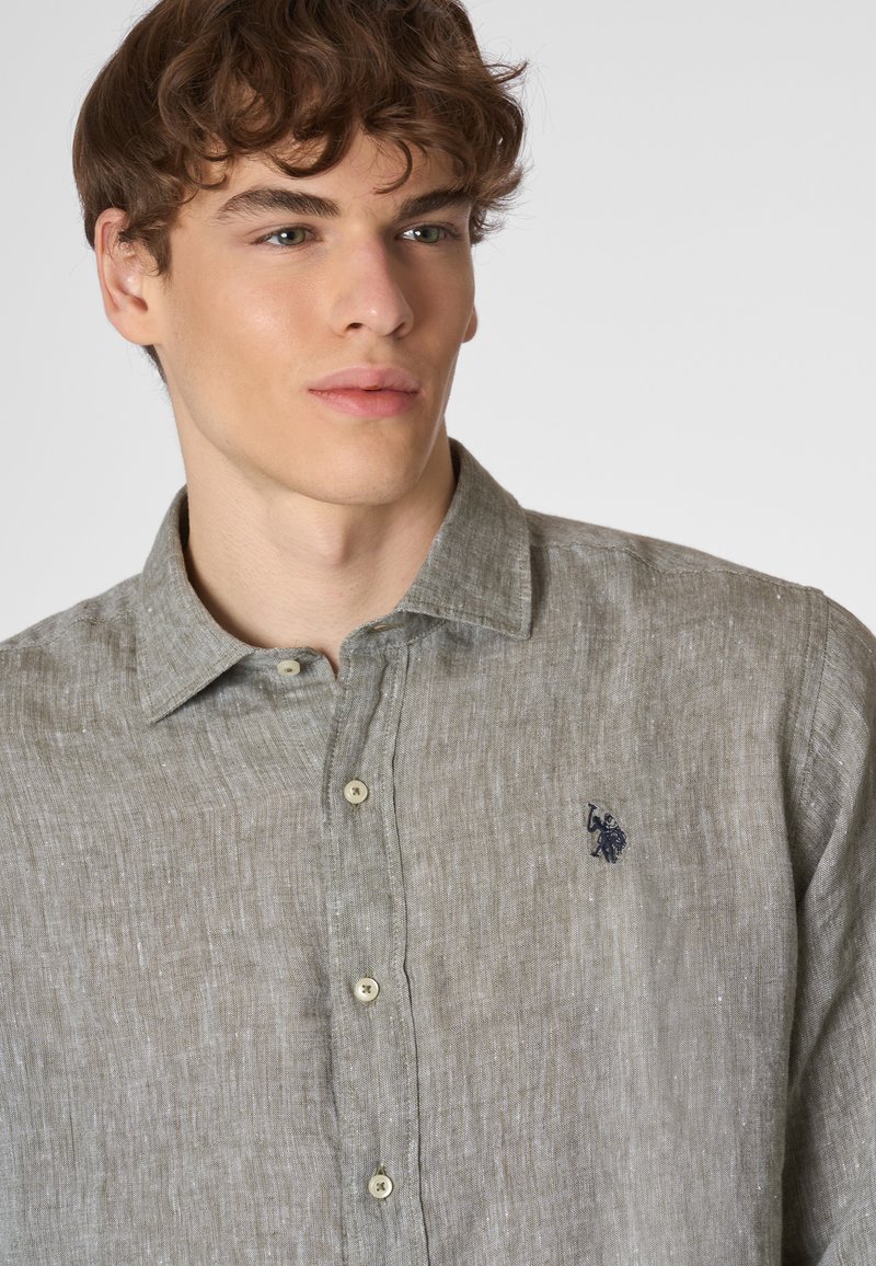 Polo CON LOGO Camicia brown/marrone