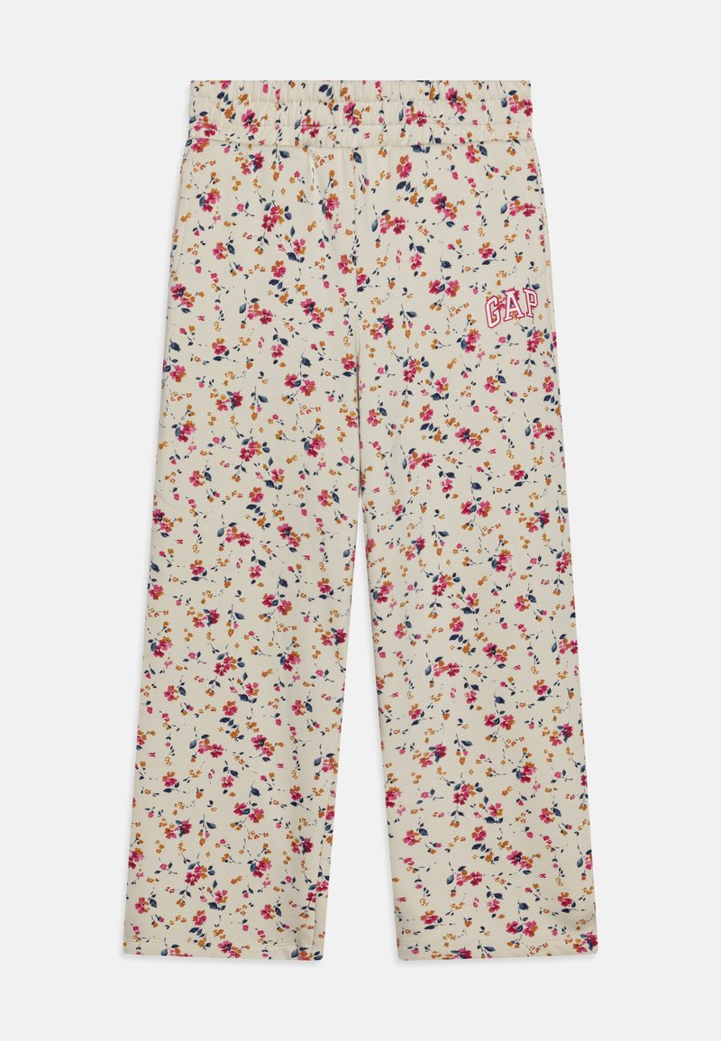Ziedu pidžamu bikses krēmkrāsā, ar mazām rozā, oranžām un zilām ziediem. Elastīga josta ar rozā "GAP" logo sānos.