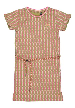 KORTE MOUWEN JURK STRIPE - Vestido informal - pink