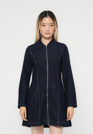 ONLLIZZI ZIP DRESS - Farkkumekko - dark blue denim