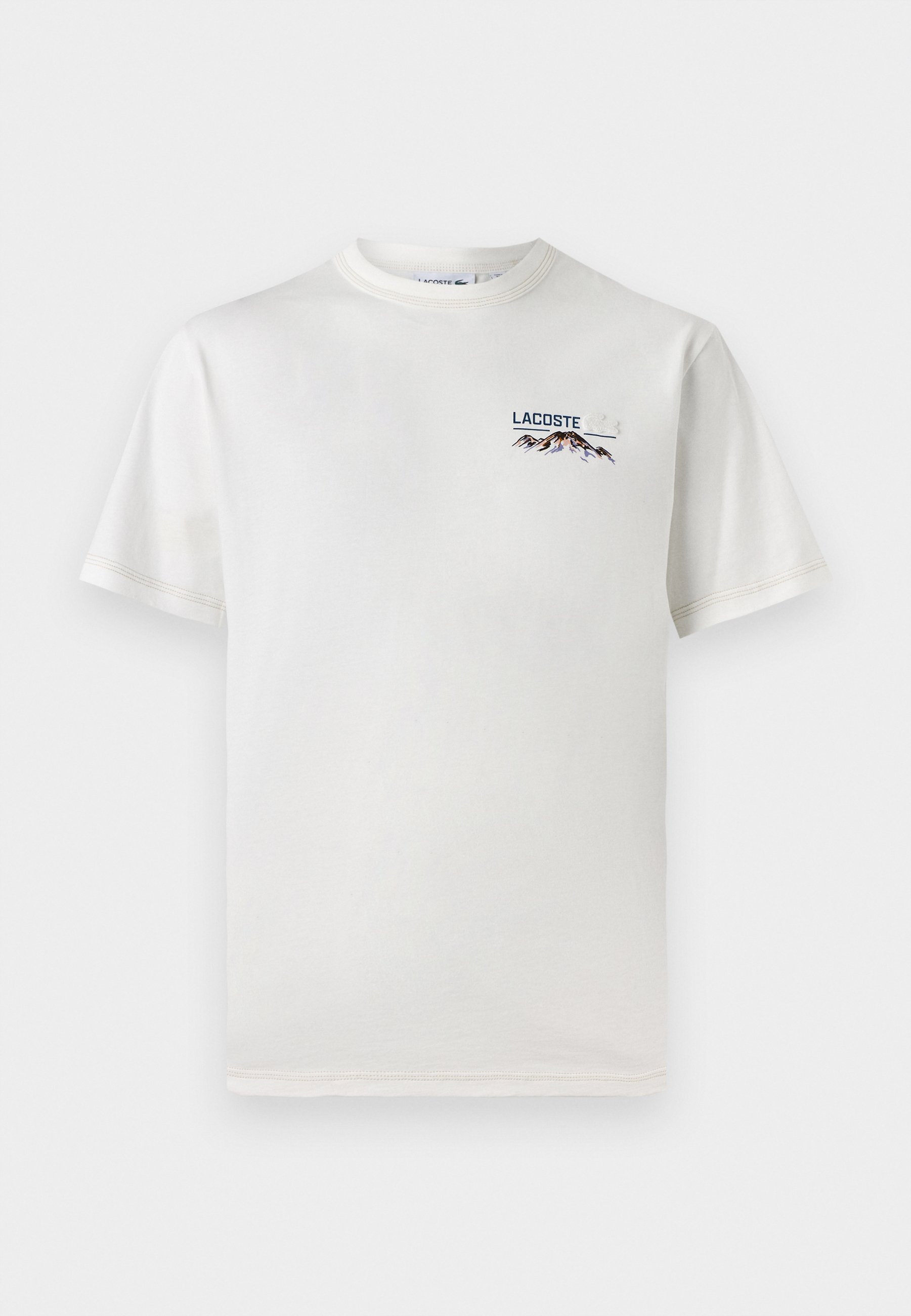 Lacoste Print T-shirt - flour/off-white - Zalando.co.uk