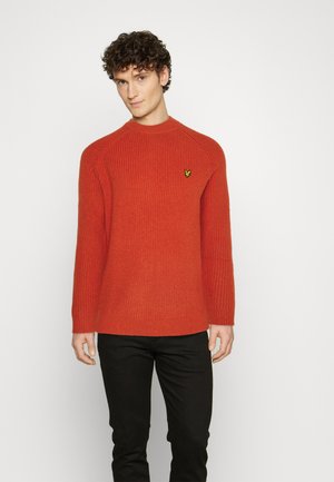 Lyle & Scott SHAKER STITCH MOCK NECK JUMPER - Maglione - victory orange