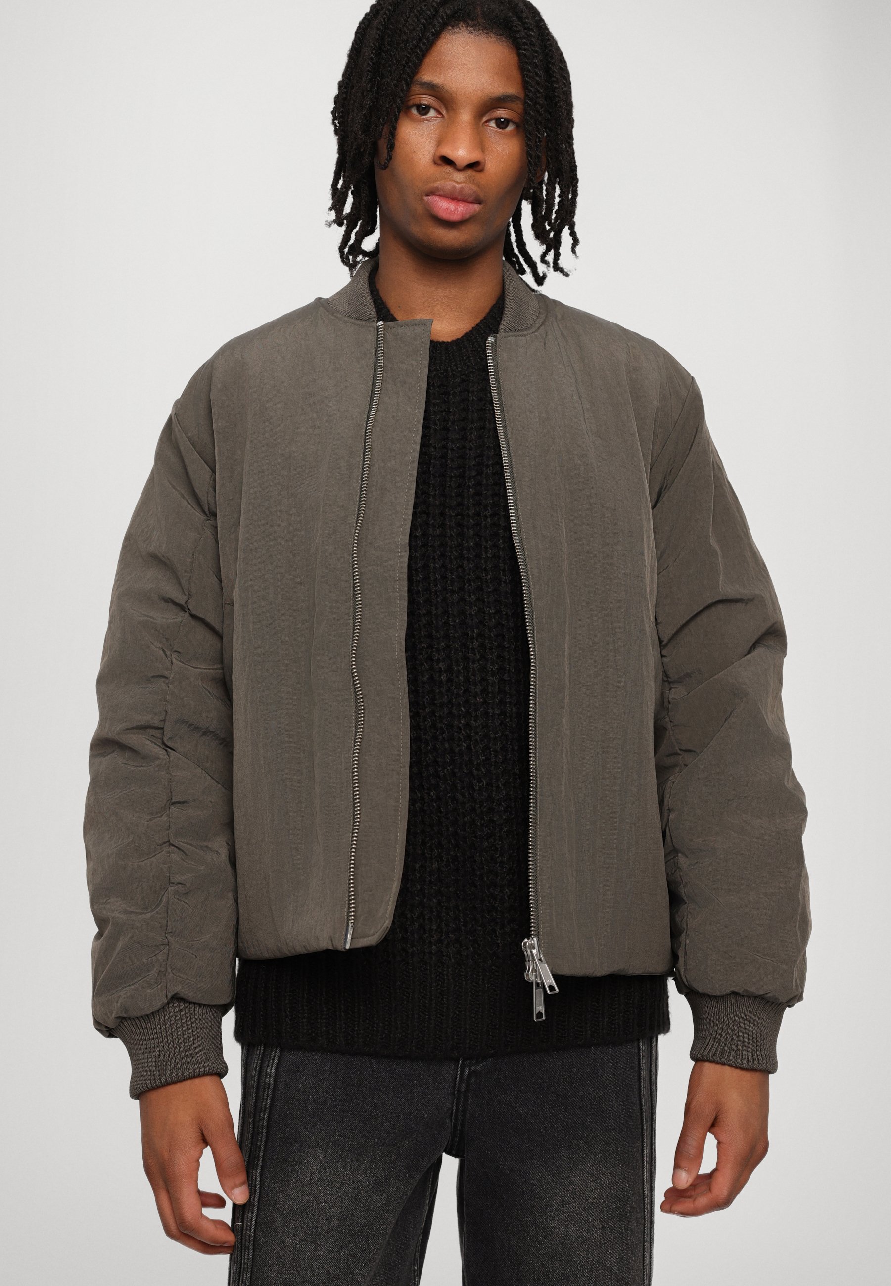 Won Hundred ZAIN - Bomber Jacket - black olive/khaki - Zalando