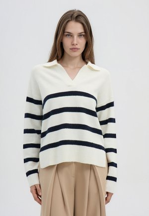 Terranova, MAGLIA A RIGHE - Maglione - var bianco lana