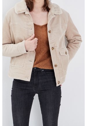 Halflange jas - beige