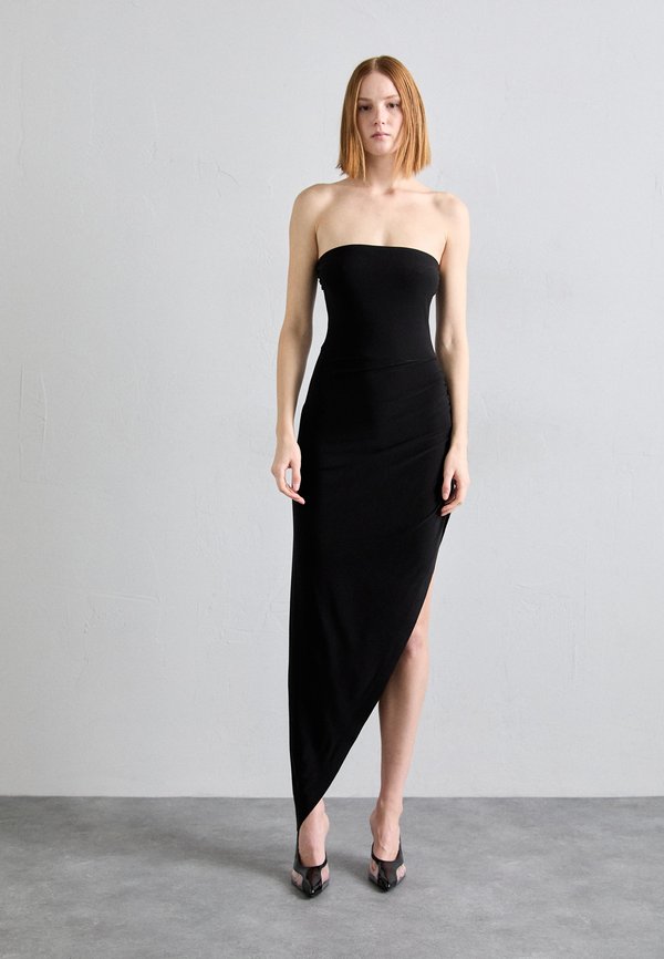 STRAPLESS SIDE DRAPE GOWN - Jerseykleid