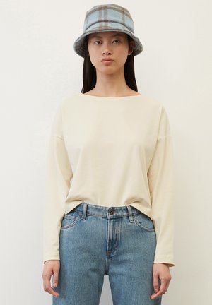 STRETCH REGULAR CROPPED AUS SOFT GEPEACHT - T-shirt à manches longues - chalky sand