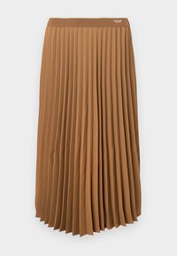 FLUID PLEATED PULL ON MIDI SKIRT - Plisséskjørt - hickory