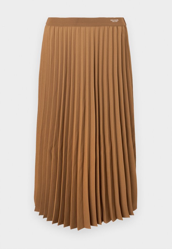 FLUID PLEATED PULL ON MIDI SKIRT - Pleated skirt - hickory2