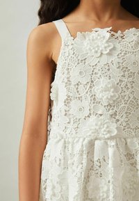 Reiss REISS MELODY GUIPURE-LACE MIDI DRESS - Dnevna haljina - ivory