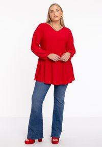 YOEK MIT V AUSSCHNITT - Blouse - red