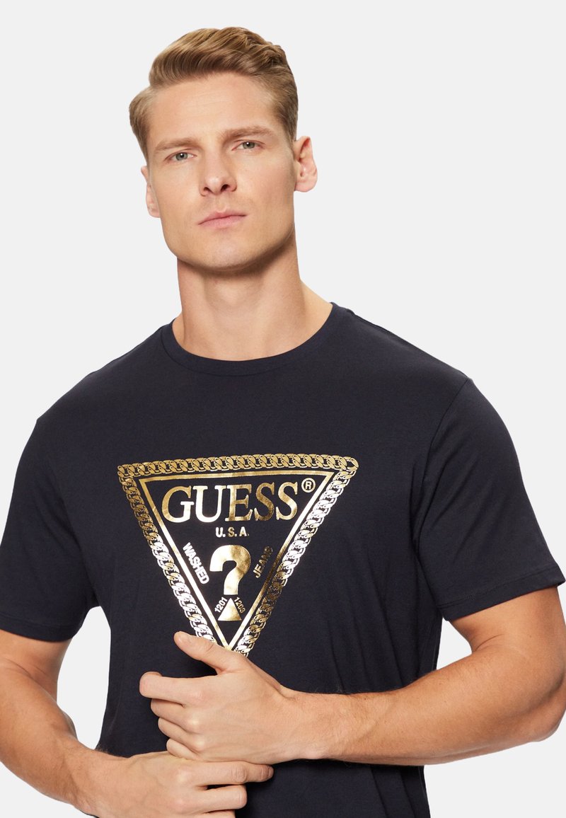 Polera Guess Hombre Camiseta Guess Logo Reflectante Polo Guess