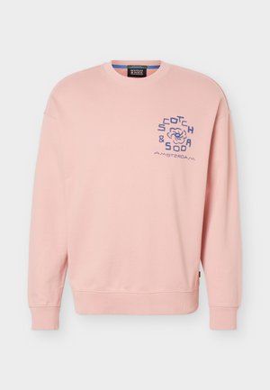 Scotch & Soda, FRONT AND BACK ARTWORK RELAXED FIT - Felpa - misty rose