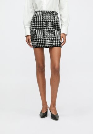 KNITTED SKIRT - Minissaia - neve/nero