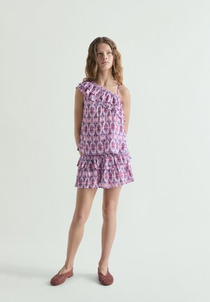 Scalpers, SCALPERS FANTASY SKIRT GIRLS - A-line skirt - pink/blue