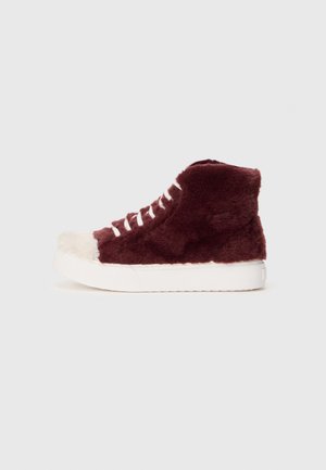 UNISEX - Vysoké tenisky - dark red/white