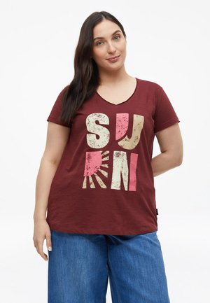 s.Oliver, T-SHIRT - Print T-shirt - bordeaux