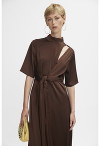 Gestuz HARPERGZ KNOT LONG DRESS - Velika haljina - dark brown